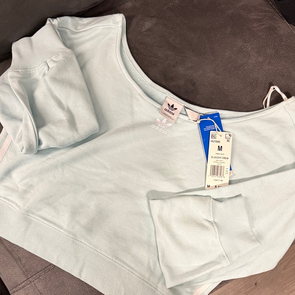 Adidas Sky Blue Cropped Top